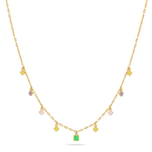 Lena Clover Gold Charm Necklace